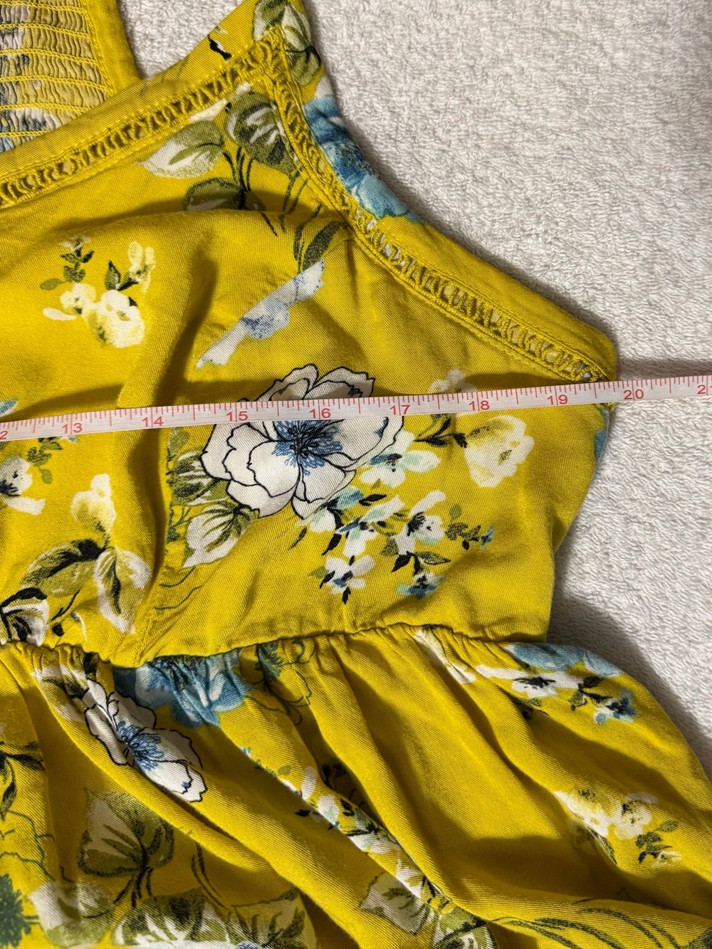 Torrid Floral Smocked Strappy Babydoll Cami Tank Top Boho Layer Sweetheart Neck - Picture 4 of 10